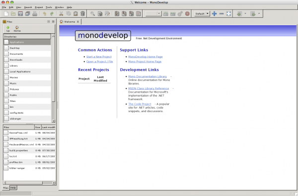 monodevelop 0.15 on Mac OS X