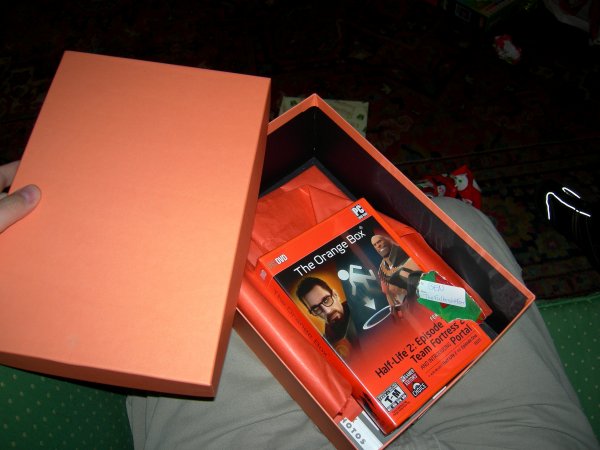 I got the Orange Box in an orange box