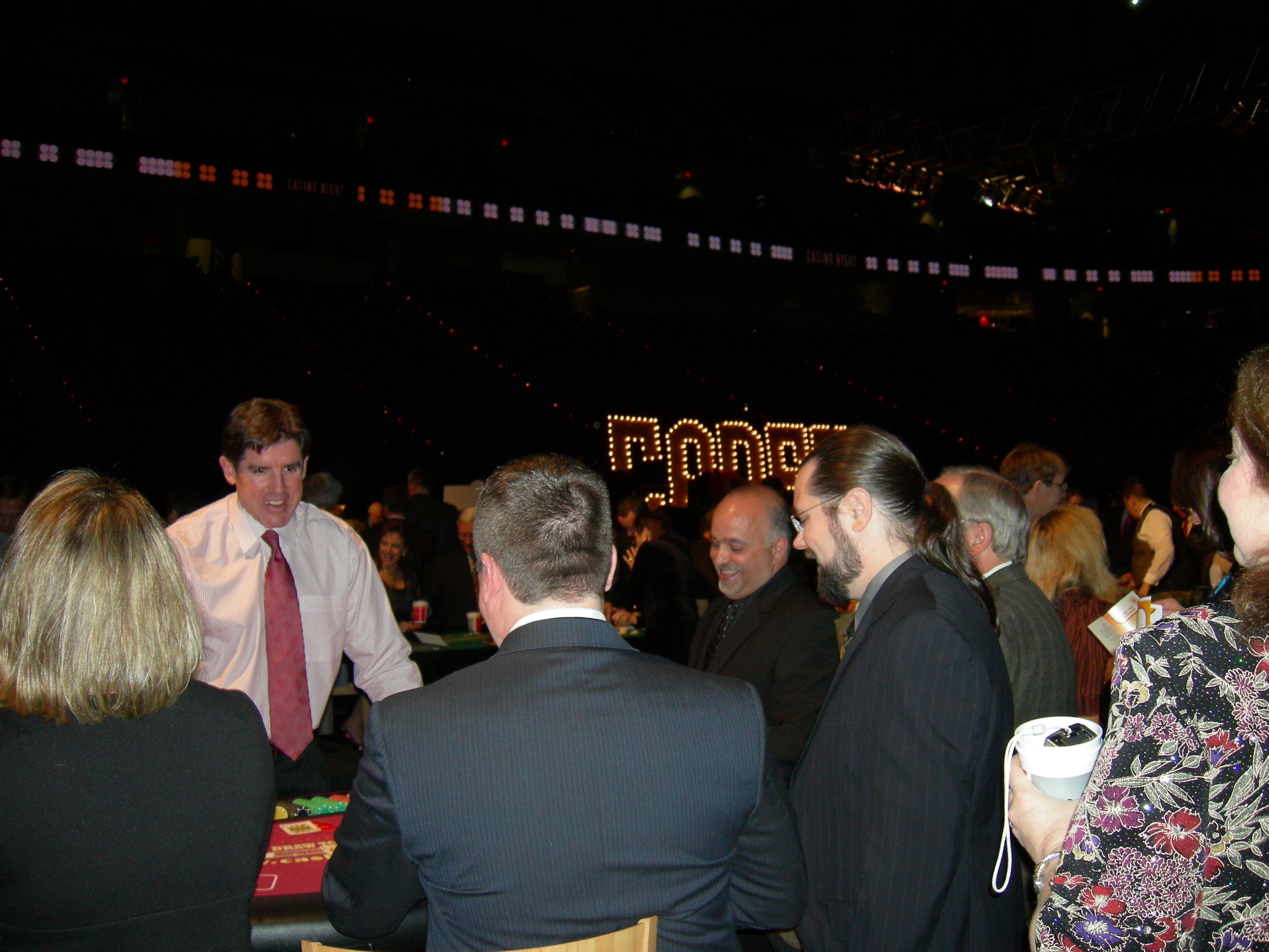 Cynthia and I played at Coach Laviolette's table.