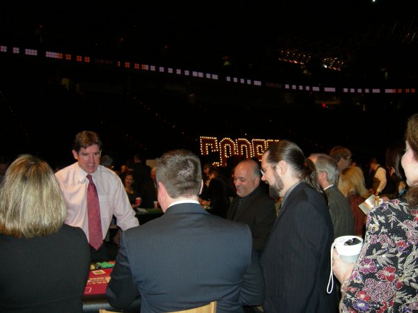 Cynthia and I played at Coach Laviolette's table.