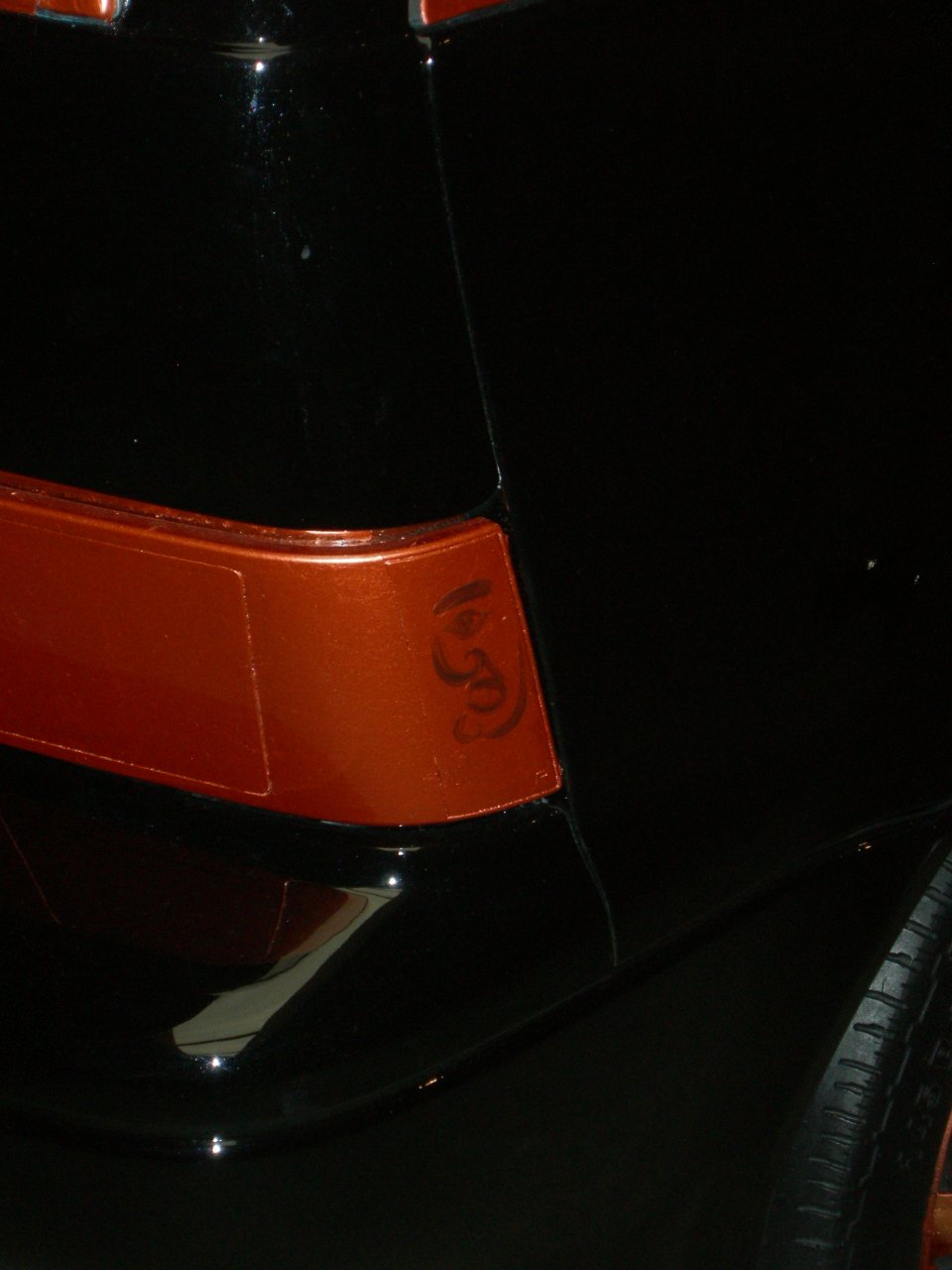 drawing on the bumper