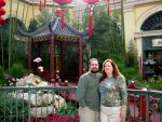 Bellagio: Ben and Cynthia in front of a pagoda.