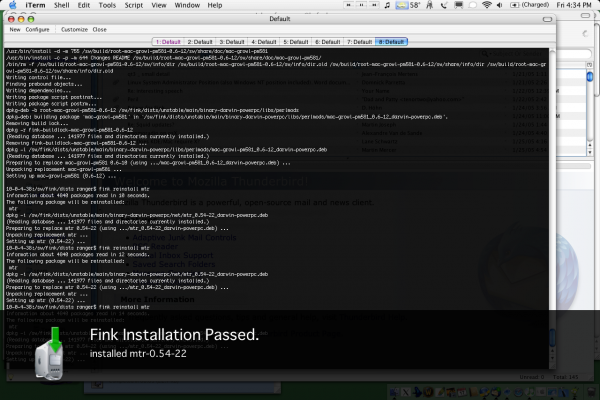 Fink Growl Support (using "Music Video" display format)