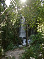 the waterfall from further down the creek