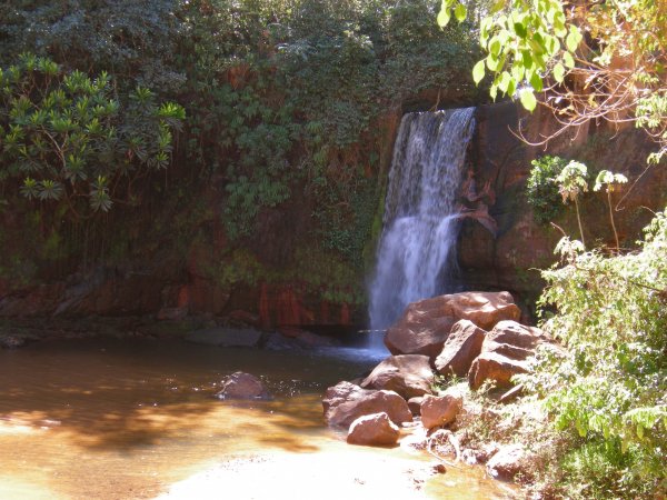 the cachoeirinha empties out into a small lagoon
