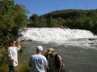 we looked around here at the Cachoeira da Fumaça, but we actually rafted farther up the river