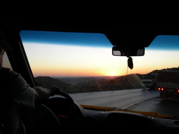 we had a pretty sunset on the ride home