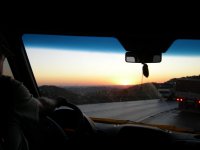 we had a pretty sunset on the ride home