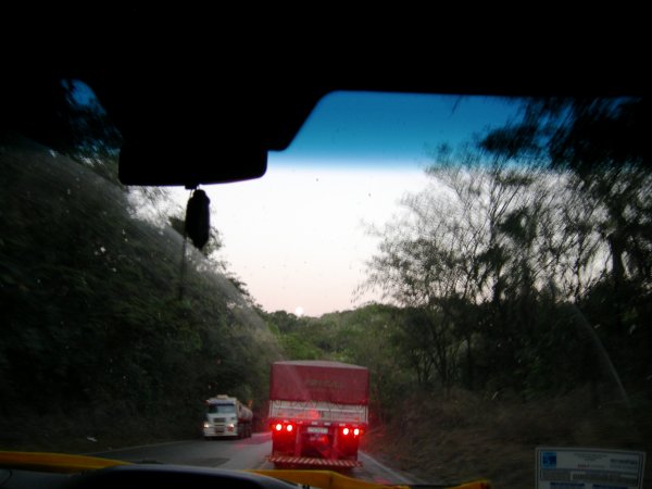 the drivers are crazy, and there is a lot of truck traffic on these roads