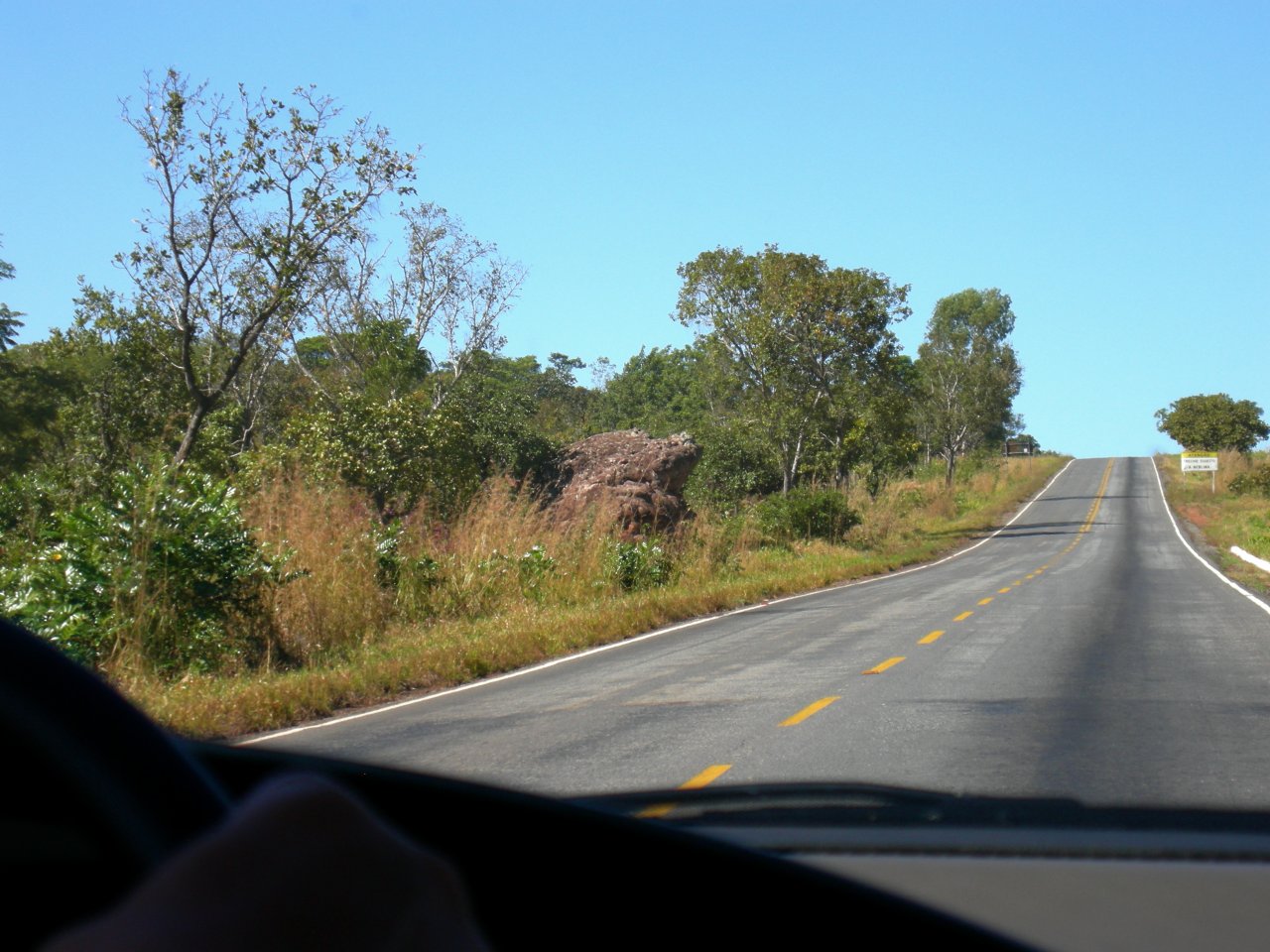 frog rock on the side of the road