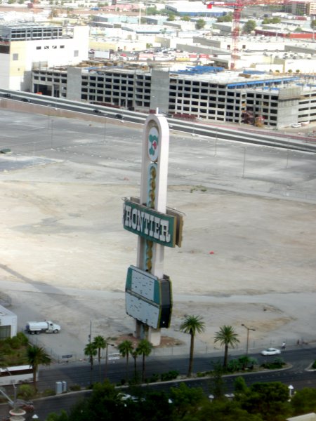 Wynn hotel room: the Frontier was across the street -- it got razed so something new can come in.
