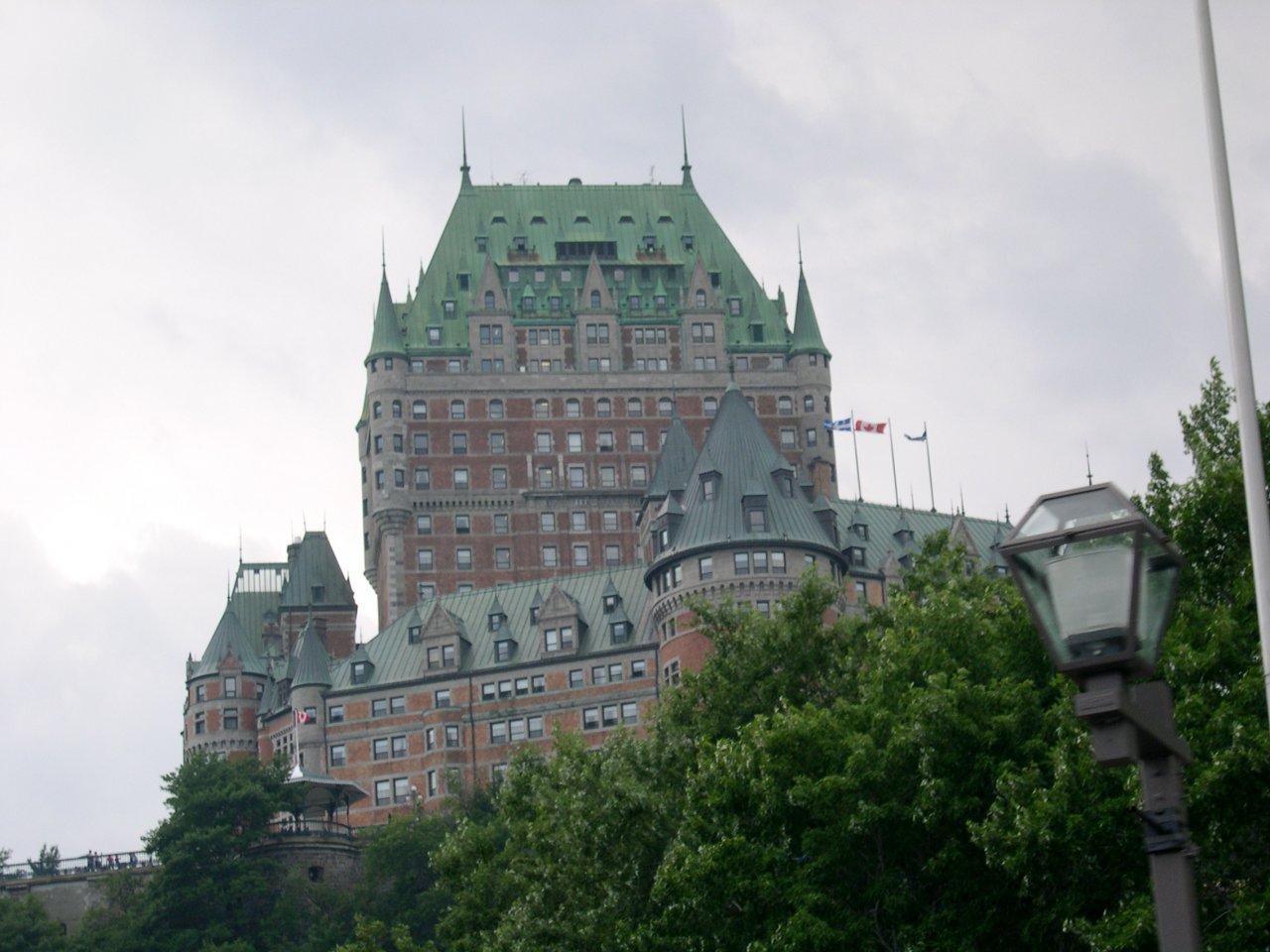 Driving Into Quebec City - The Chateau.