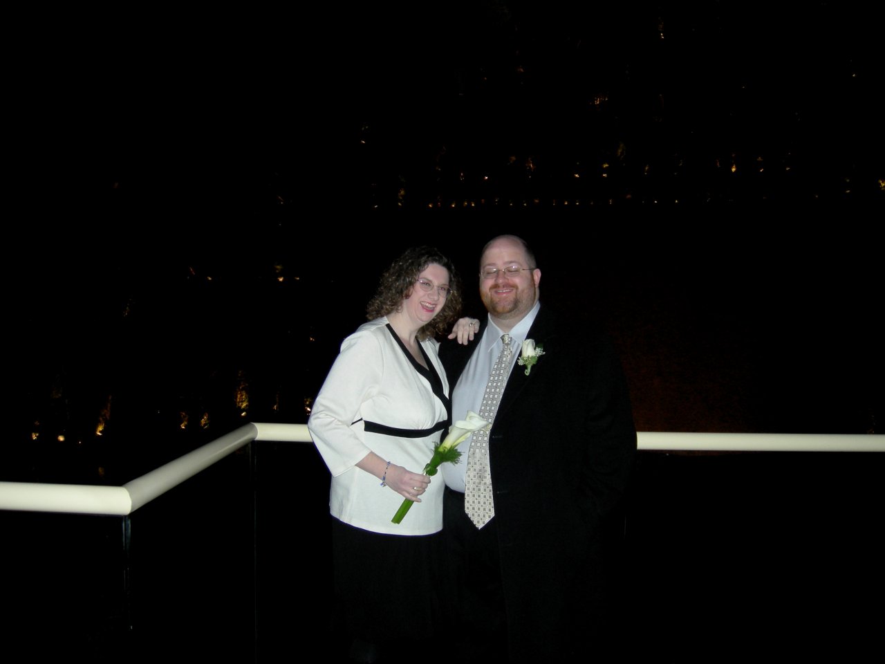 Bill and Heather at the waterfall (not that you can tell)