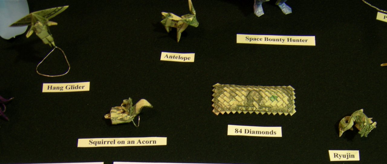Various Dollar Bill Folds