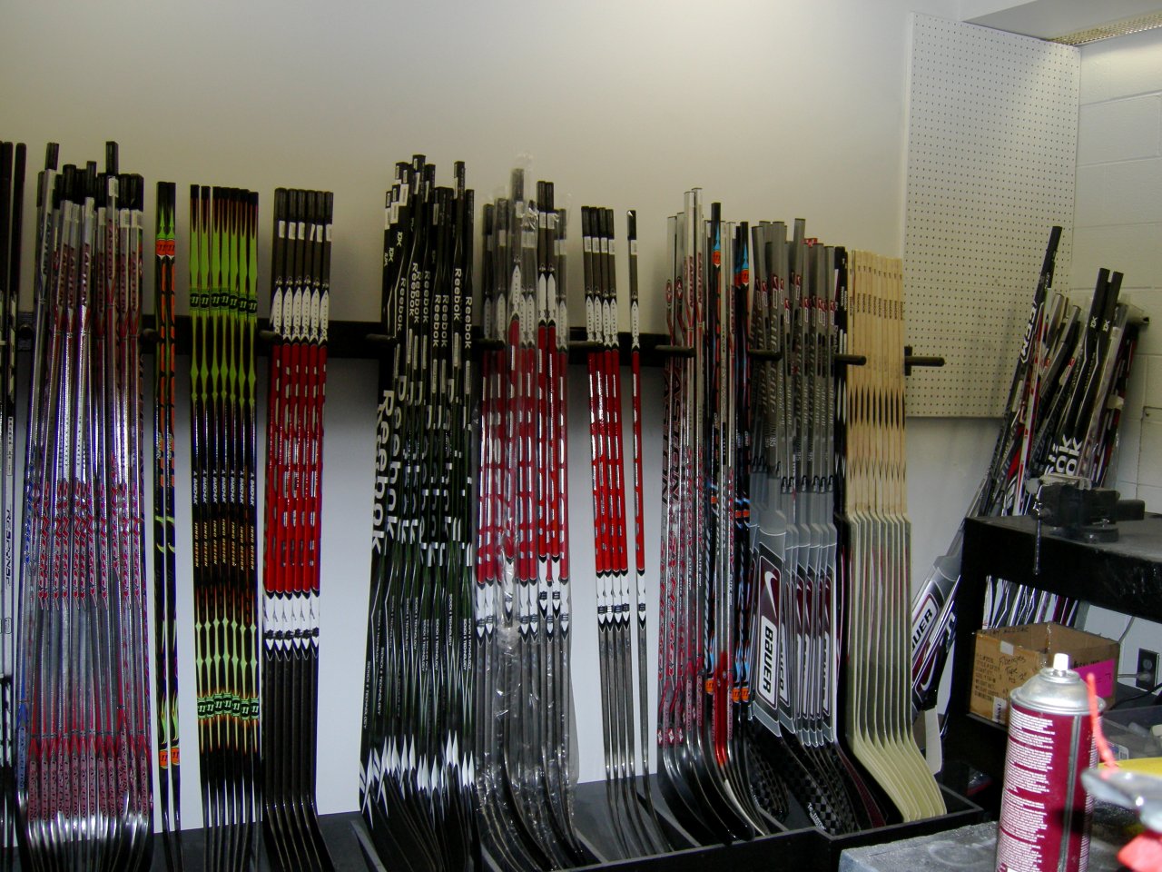 Hockey stick room.