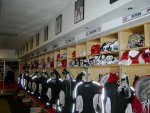 More locker room; the reflective edges lit up from my flash.