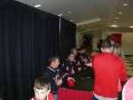 Round one of autographs.
