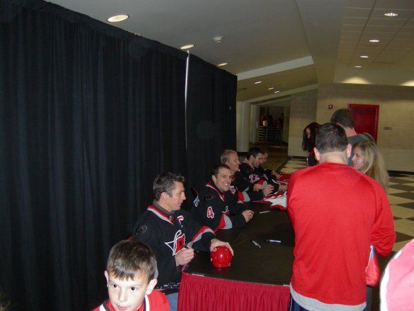 Round one of autographs.