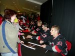 Finishing up round one of autographs.