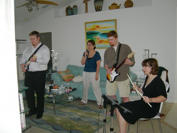 Playing Rock Band (1)