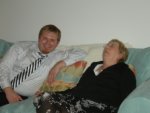 Jamie and Grandma... posing (kind of)