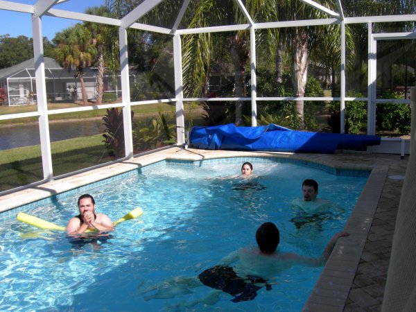 In the swimming pool