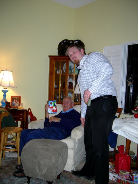 Jamie and Grandpa posing