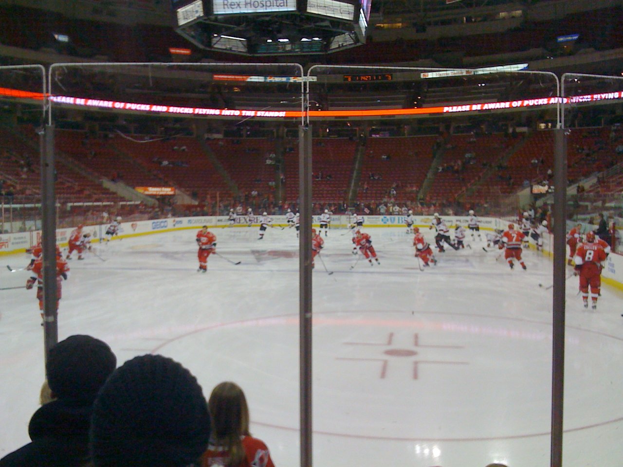 Devils at Hurricanes: warm-ups