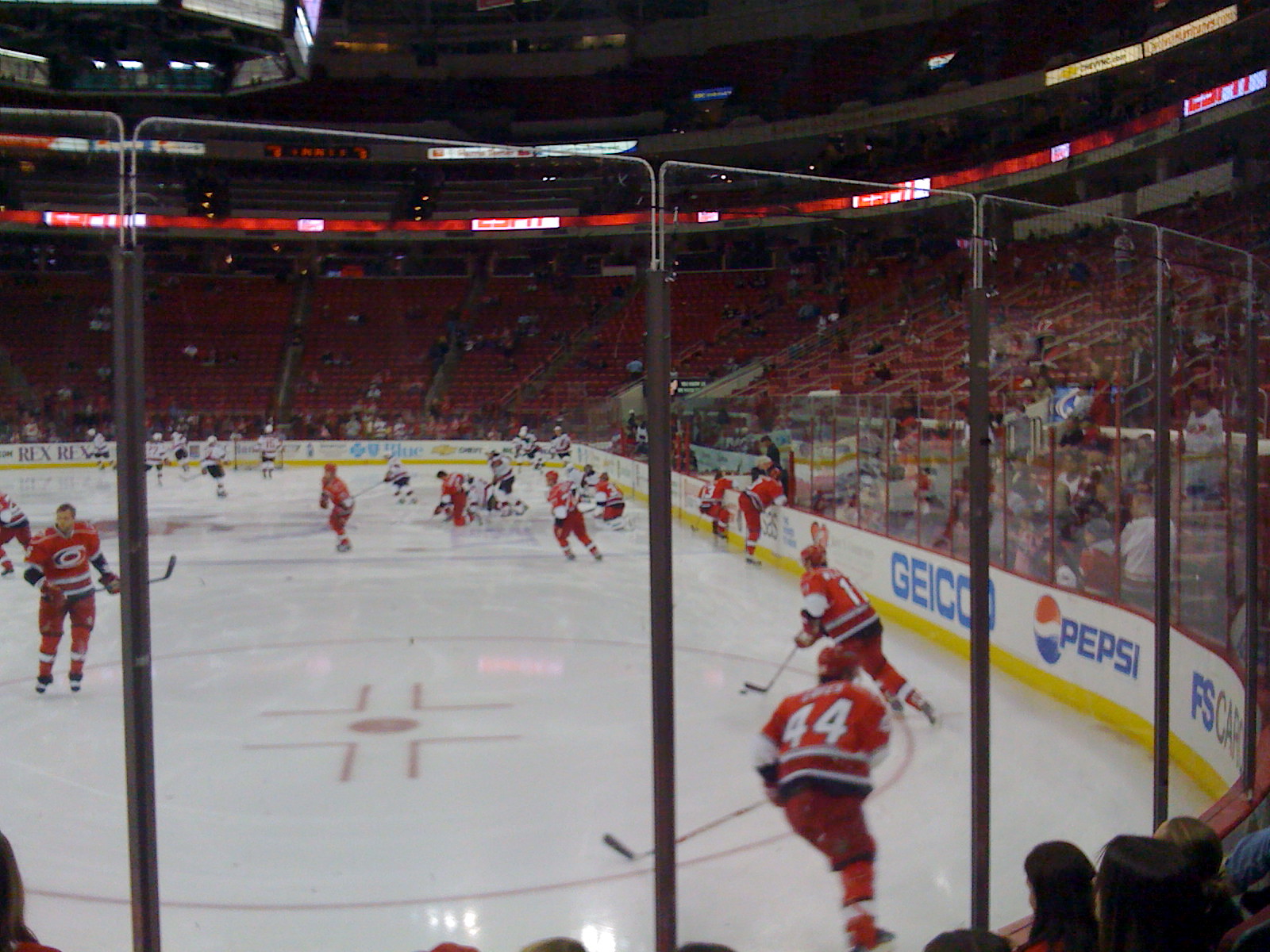Devils at Hurricanes: warm-ups