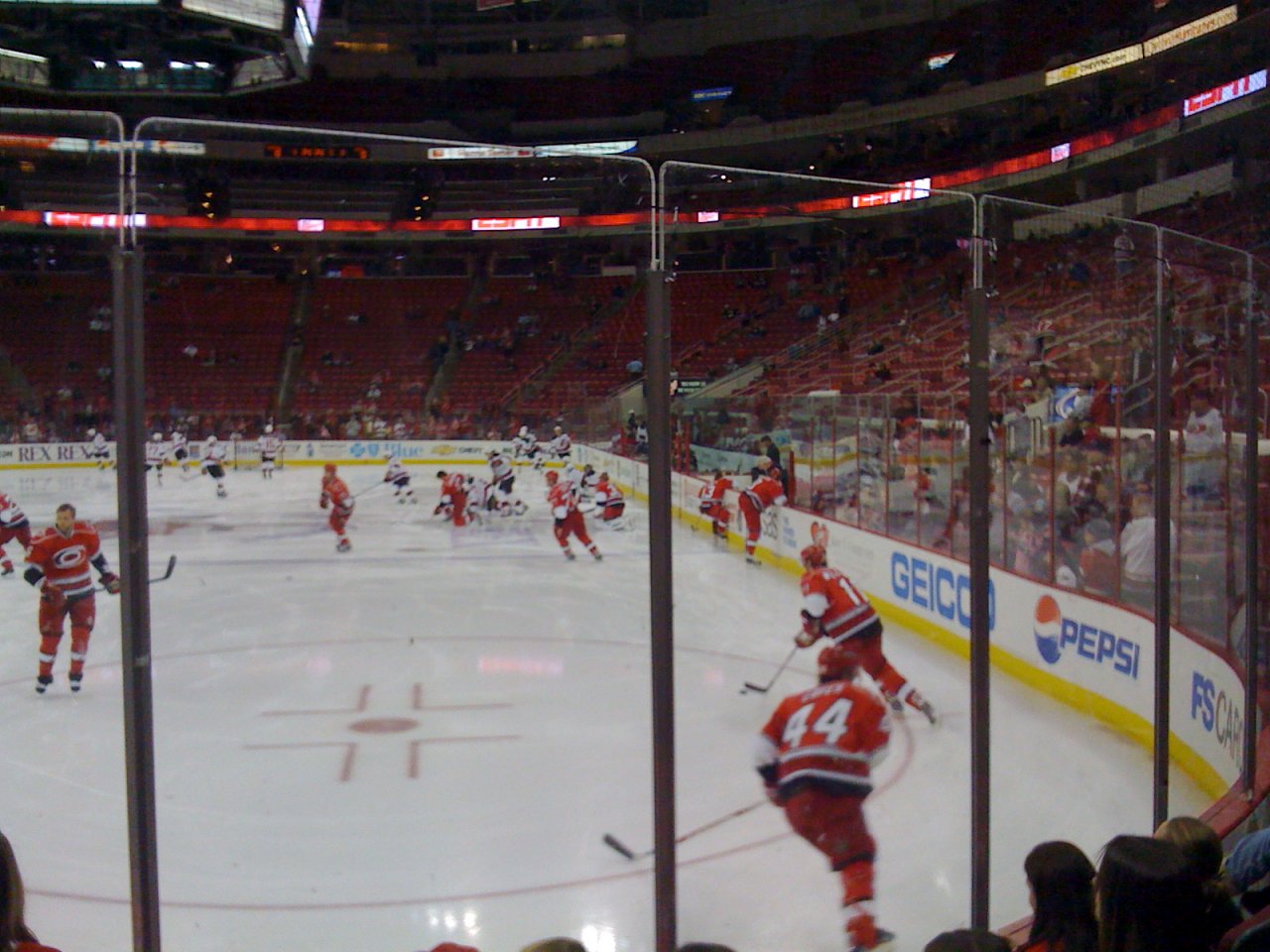 Devils at Hurricanes: warm-ups