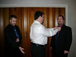 Chuck grabbing Matt's butt