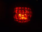Ben's Pumpkin (A smaller pumpkin in a big-pumpkin jail.)