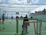street hockey on the deck