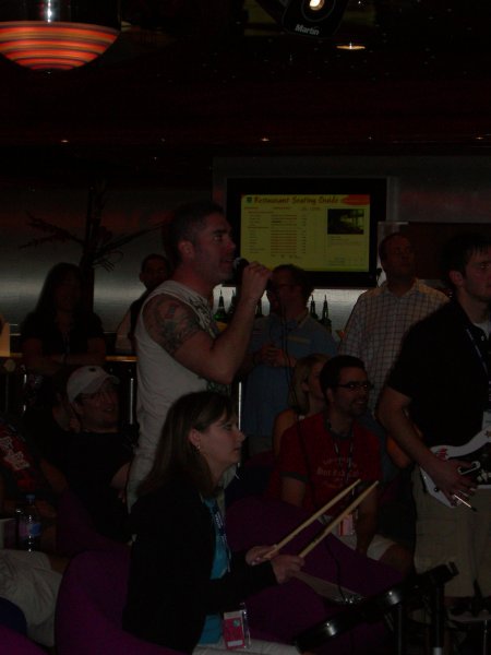 Ed Robertson from BNL singing in Rock Band