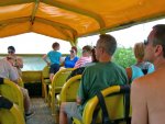Getting trucked to the lighthouse, where we'll go biking.