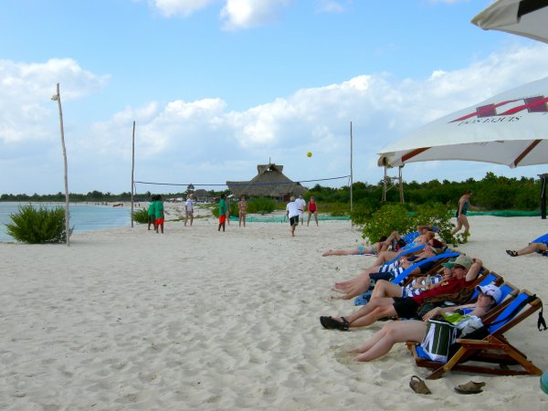 Beach volleyball.