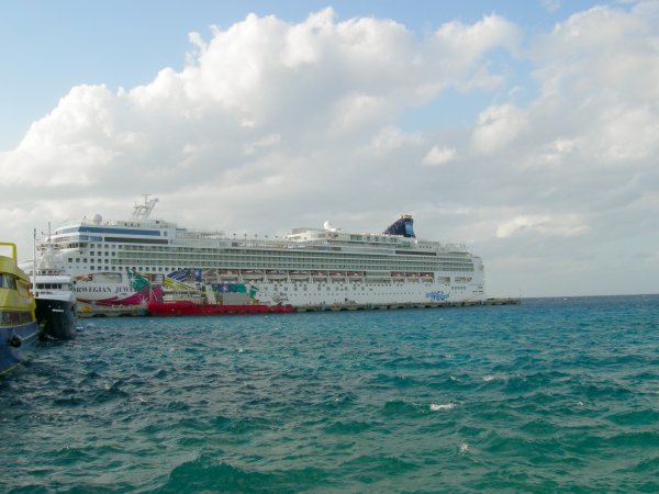 We've arrived back at the Norwegian Jewel.