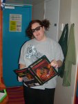 Cynthia dressed up for Nerd Night.