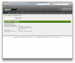 OpenNMS 1.7.1 Provisioning Groups UI