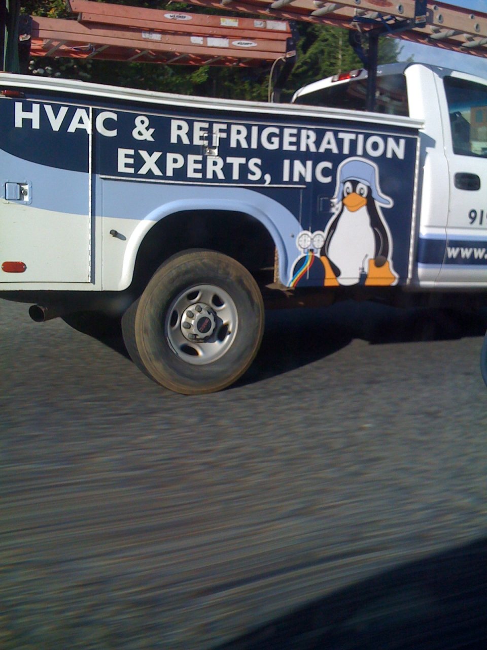 WTF? On my way to the vet, look at the truck in the lane next to me, and I see this...