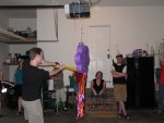 Tim takes a swing