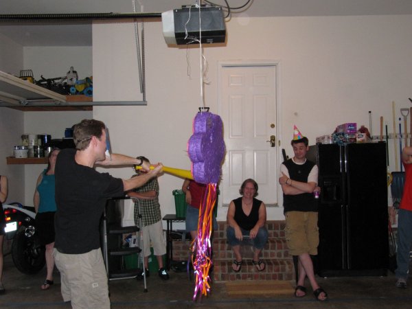 Tim takes a swing