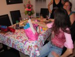 Holly opening presents