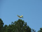 biplane flying overhead
