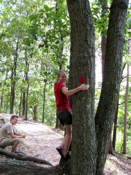 Matthew and Ashton on the trail