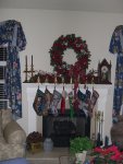 fireplace with stockings