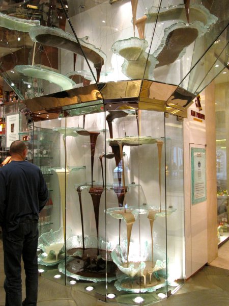 chocolate waterfall at the Bellagio