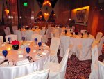 the tables are prepared for the reception