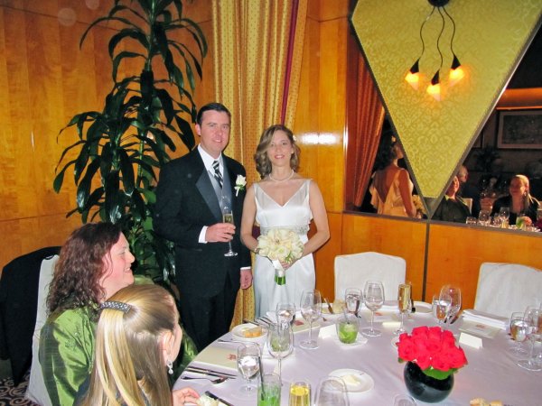 Chris and Courtney at the reception