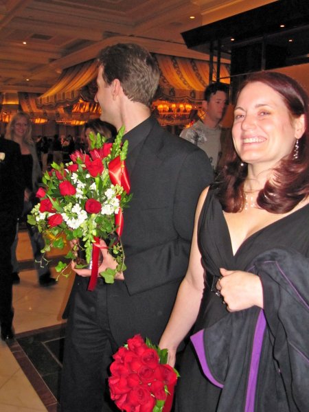 Tim and Kelley with flowers